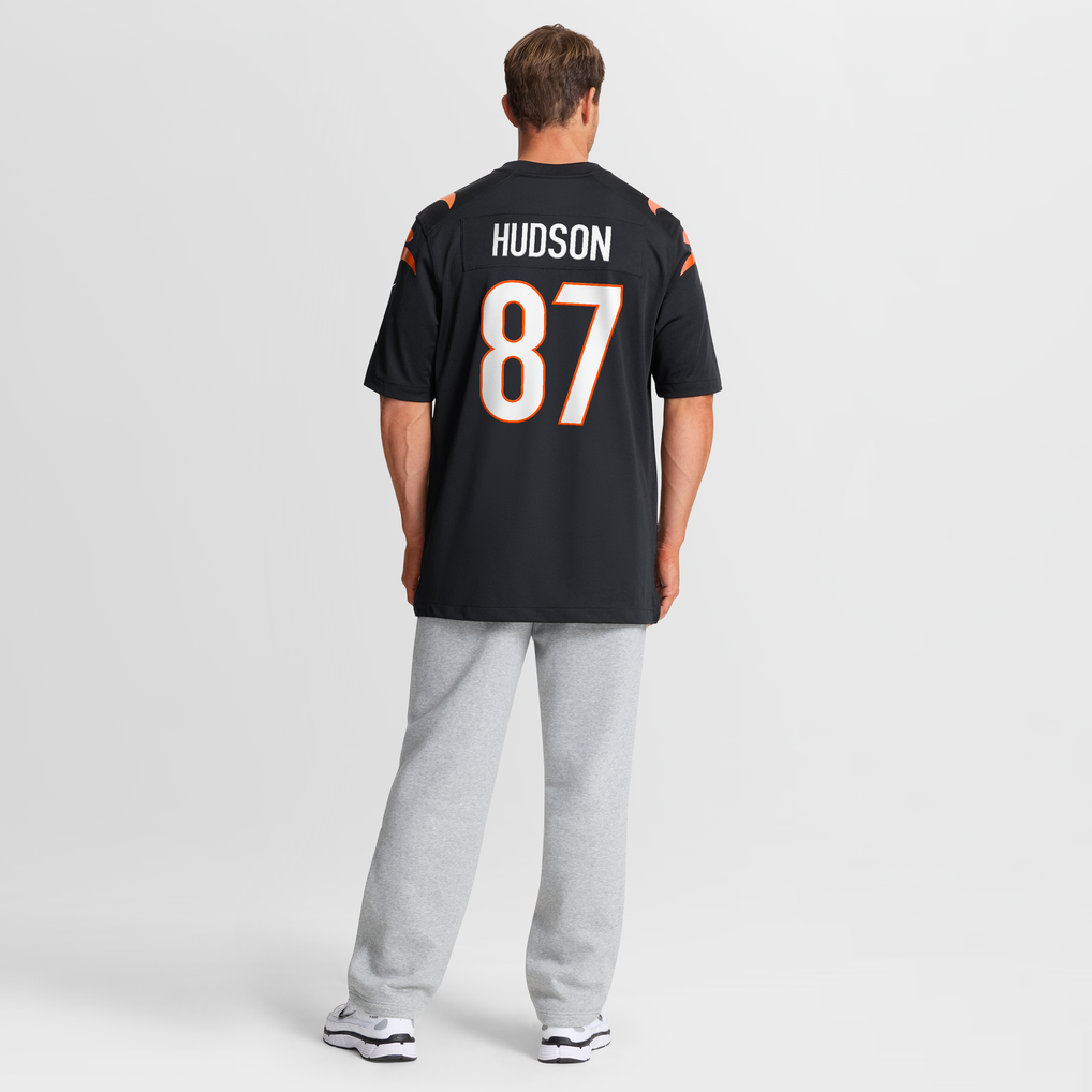 Men's Cincinnati Bengals Tanner Hudson Nike Black Home Game Player Jersey - Image 9