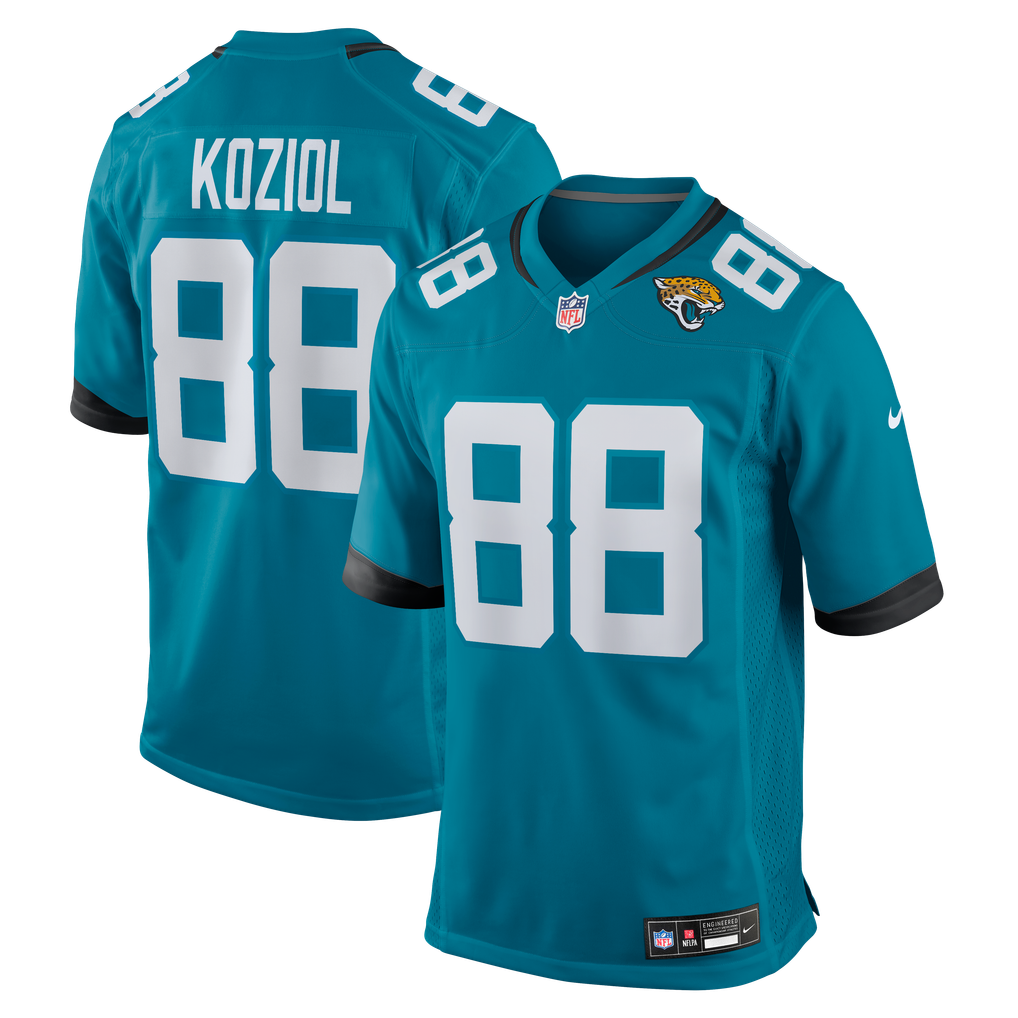 Men's Jacksonville Jaguars Tanner Koziol Nike Teal Team Game Jersey - Image 2