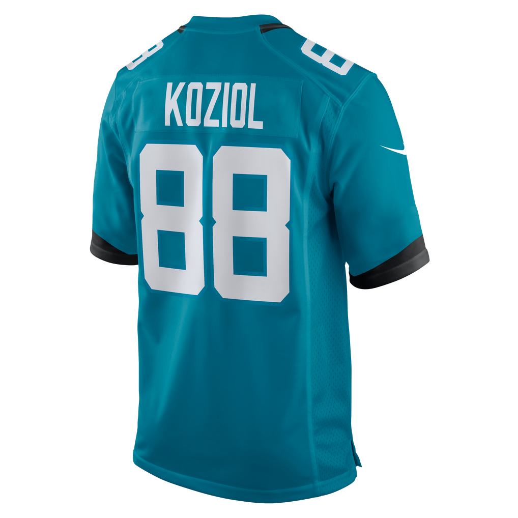 Men's Jacksonville Jaguars Tanner Koziol Nike Teal Team Game Jersey - Image 6