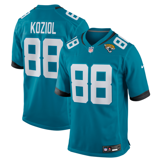 Men's Jacksonville Jaguars Tanner Koziol Nike Teal Team Game Jersey - Image 1