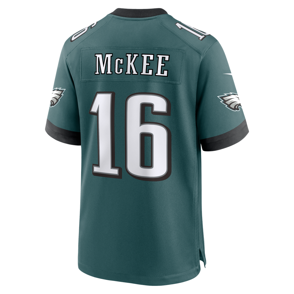 Men's Philadelphia Eagles Tanner McKee Nike  Midnight Green Team Game Jersey - Image 4