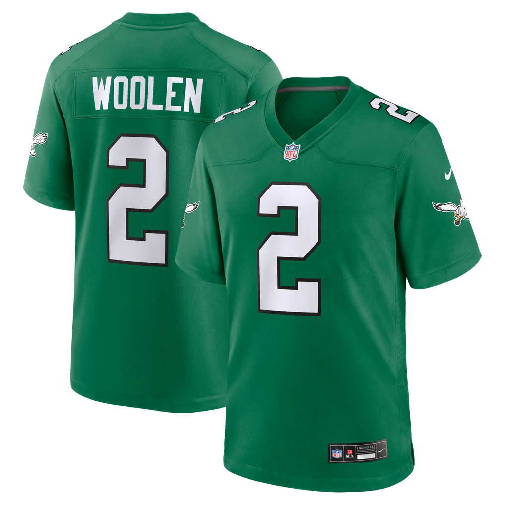 Men's Philadelphia Eagles Tariq Woolen Nike  Kelly Green Alternate Game Jersey - Image 2