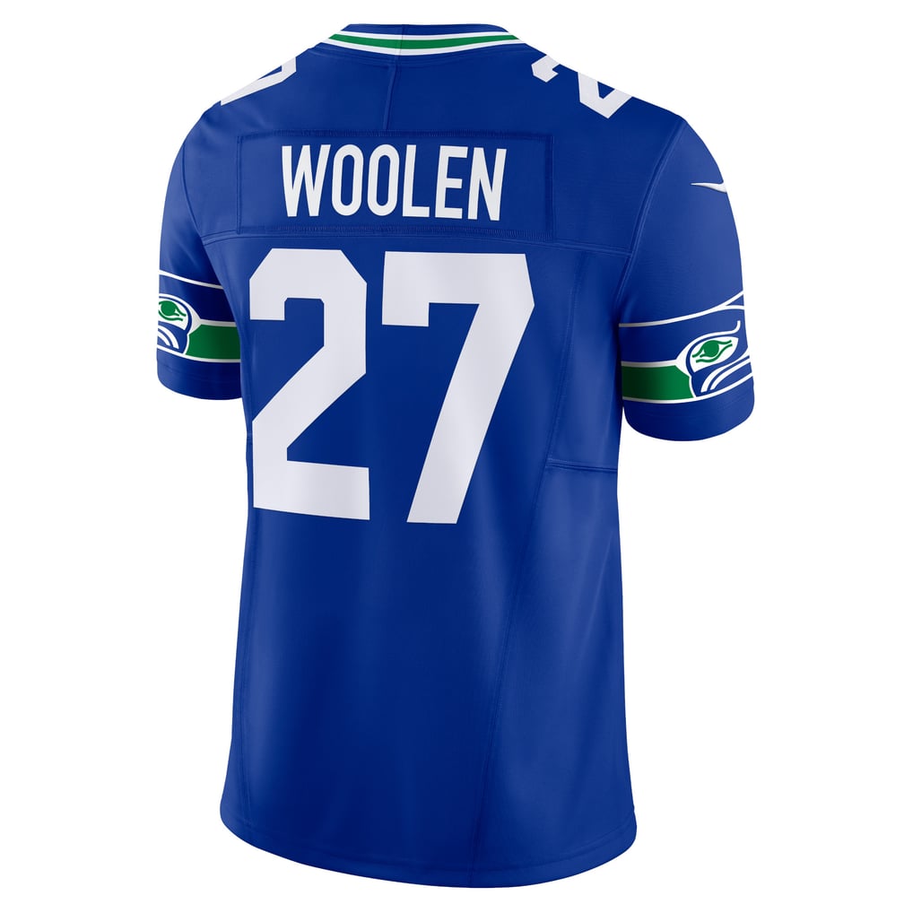 Men's Seattle Seahawks Tariq Woolen Nike Royal Alternate Vapor F.U.S.E. Limited Jersey - Image 4