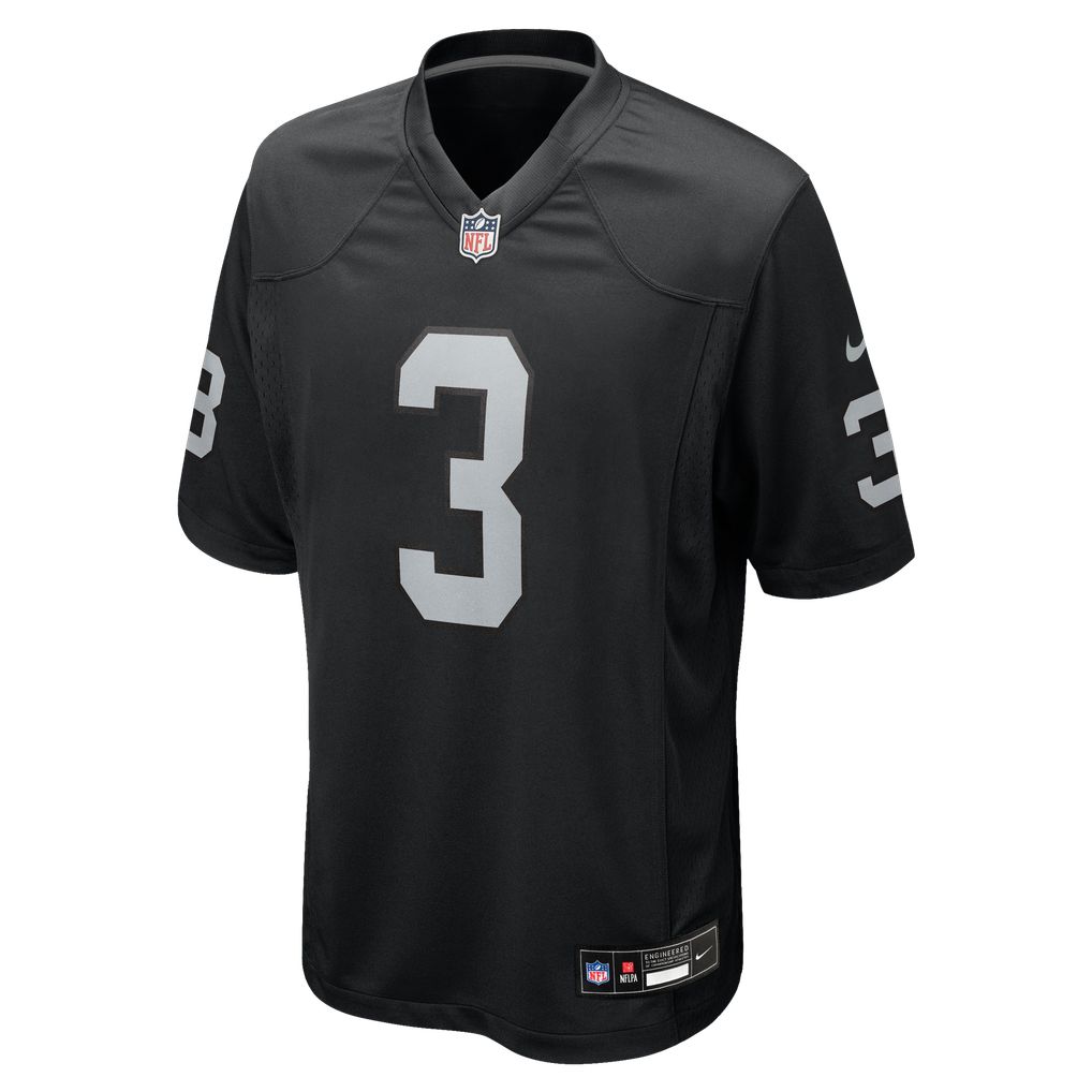 Men's Las Vegas Raiders Taron Johnson Nike Black Team Game Jersey - Image 5