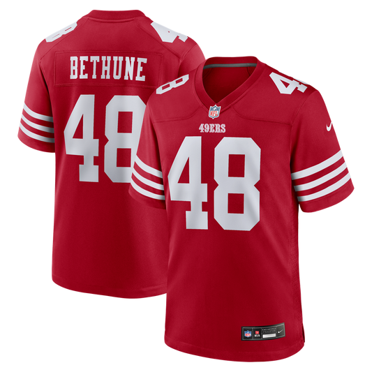 Men's San Francisco 49ers Tatum Bethune Nike  Scarlet  Game Jersey - Image 1