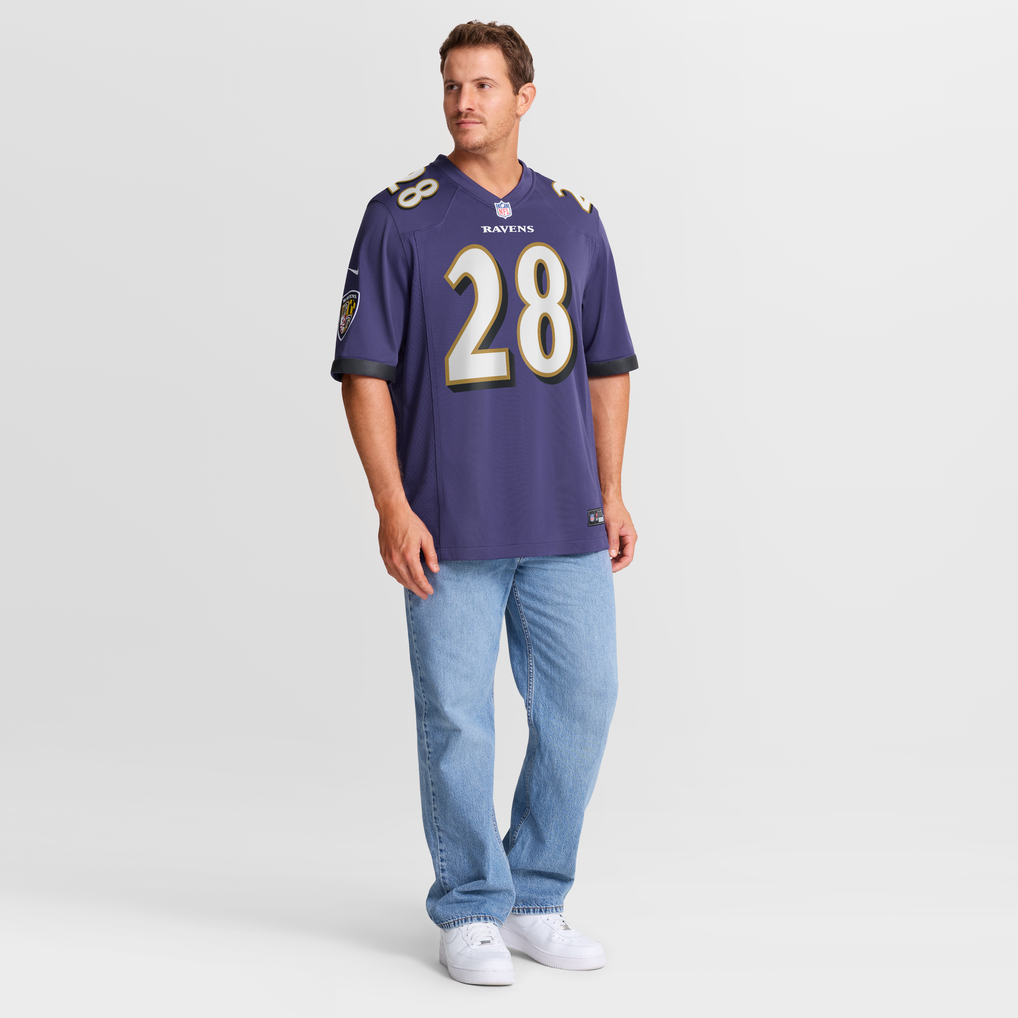 Men's Baltimore Ravens Taven Bryan Nike Purple Team Game Jersey