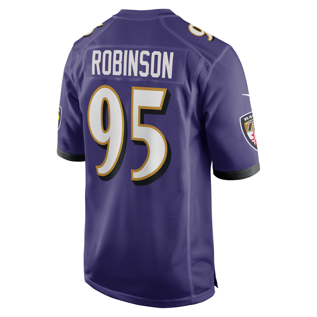 Men's Baltimore Ravens Tavius Robinson Nike Purple Team Game Jersey