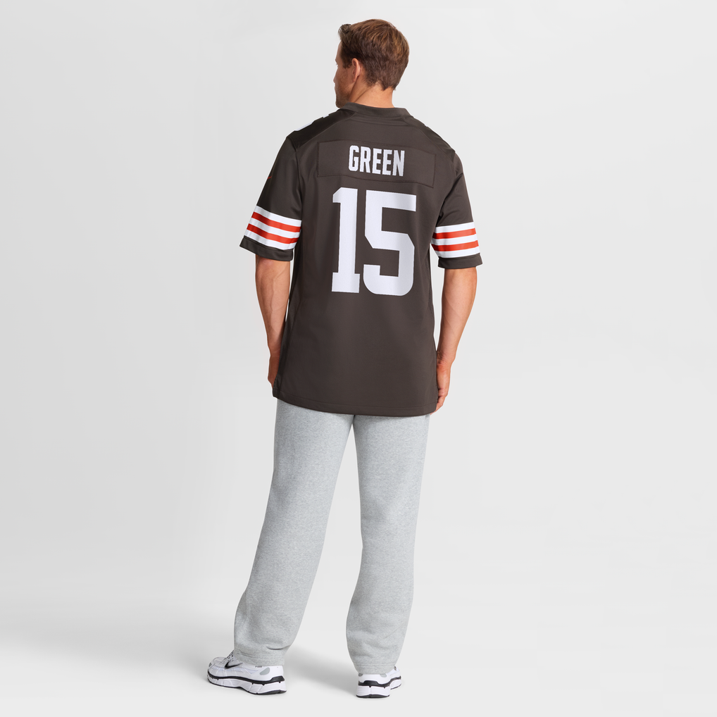 Men's Cleveland Browns Taylen Green Nike Brown Game Jersey - Image 4