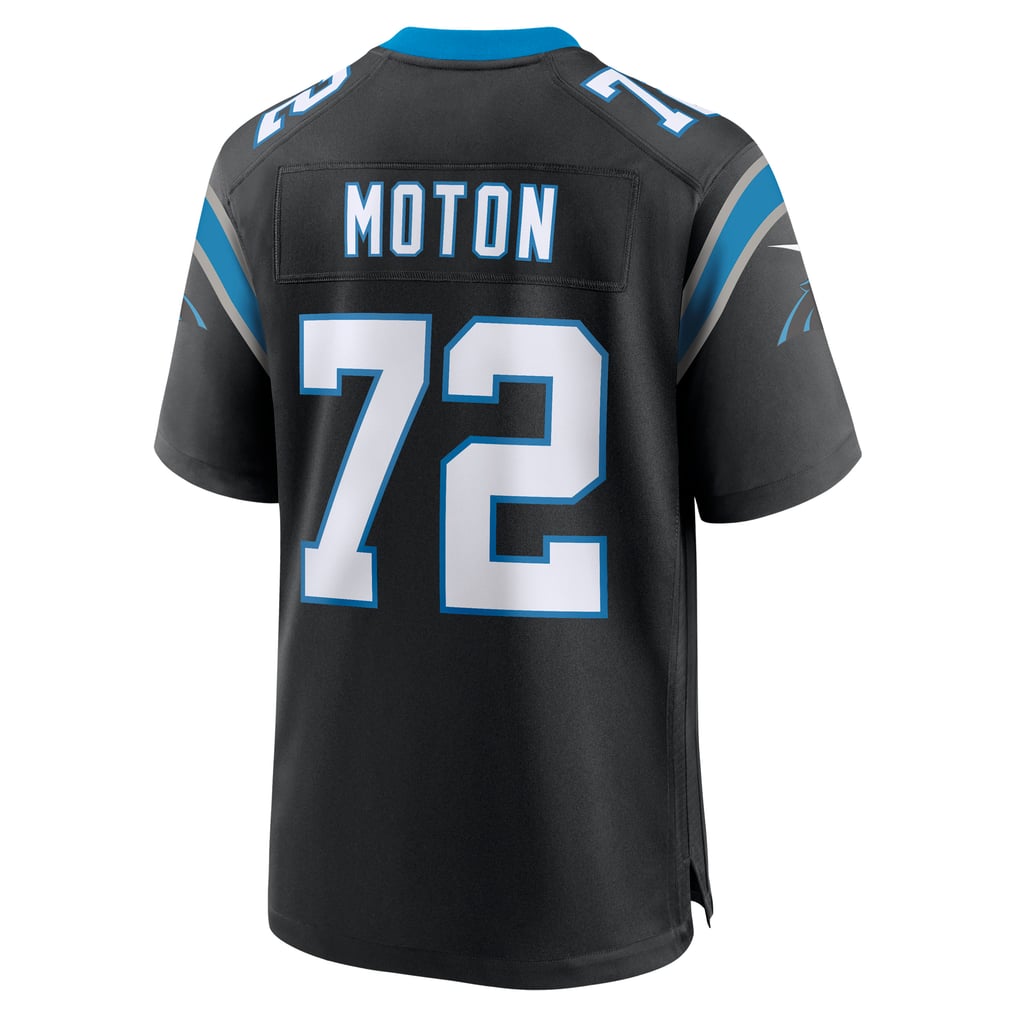 Men's Carolina Panthers Taylor Moton Nike Black Team Game Jersey - Image 4