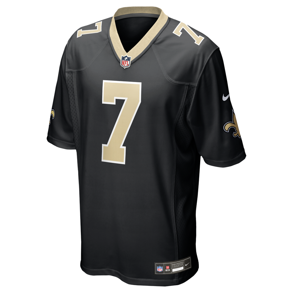 Men's New Orleans Saints Taysom Hill Nike Black Game Jersey - Image 3