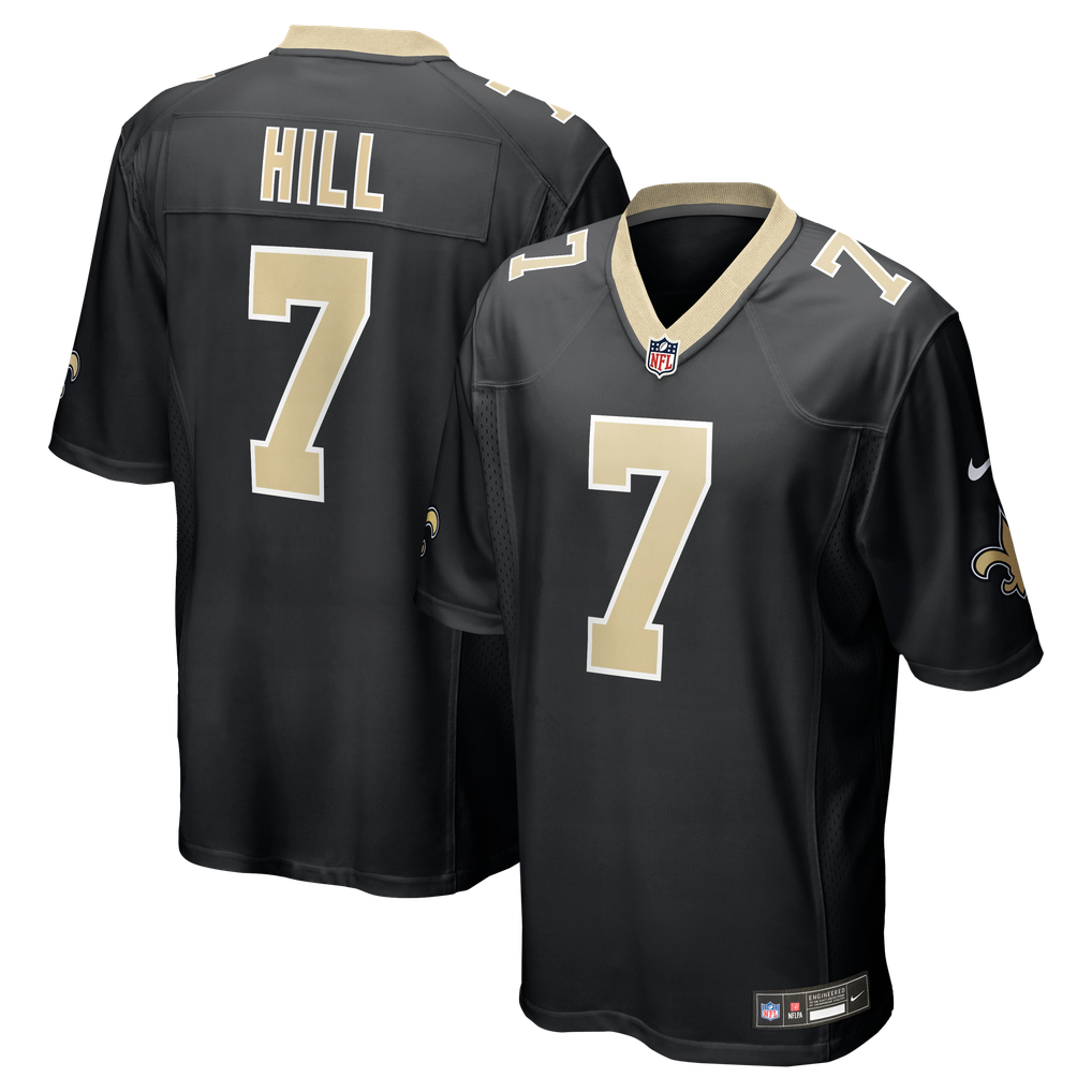 Men's New Orleans Saints Taysom Hill Nike Black Game Jersey - Image 1