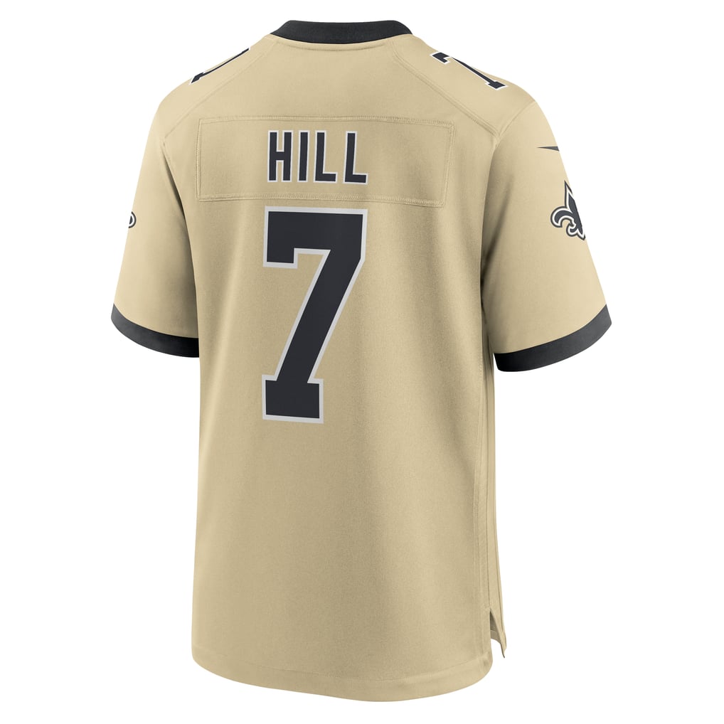Men's New Orleans Saints Taysom Hill Nike Gold Gameday Golds Alternate Game Player Jersey - Image 4