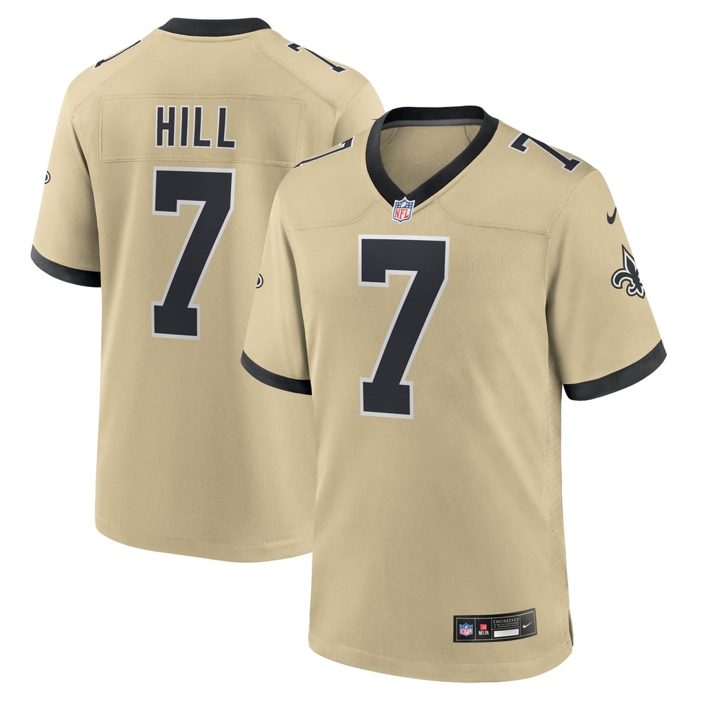 Men's New Orleans Saints Taysom Hill Nike Gold Gameday Golds Alternate Game Player Jersey - Image 1
