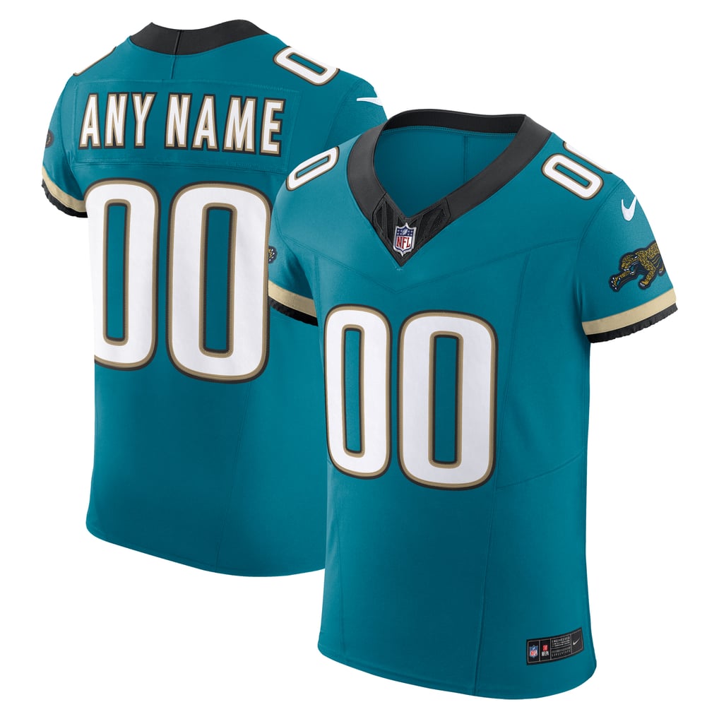 Men's Jacksonville Jaguars Nike  Teal Alternate Vapor F.U.S.E. Elite Custom Jersey - Image 2