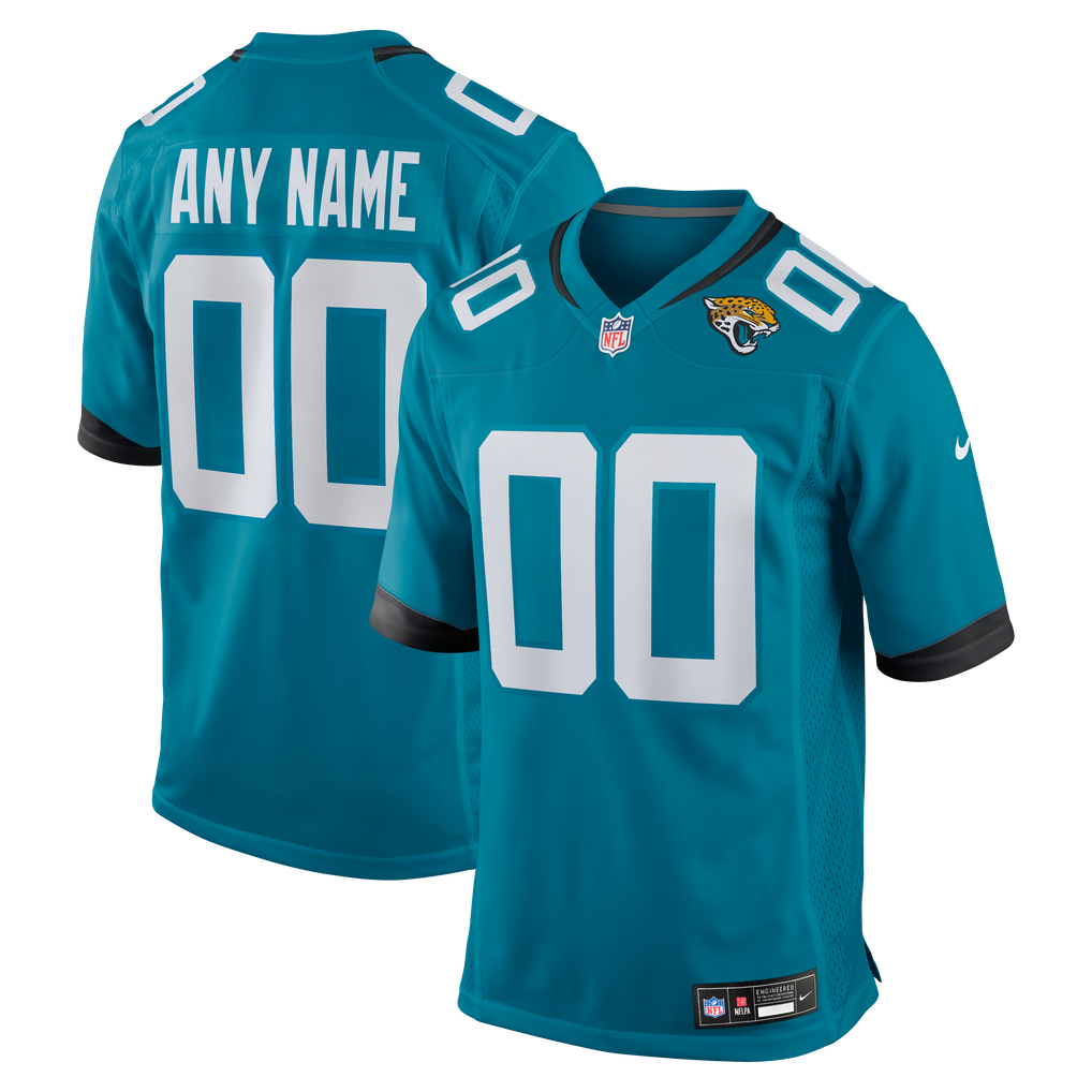 Men's Jacksonville Jaguars Nike Teal Custom Game Jersey - Image 2