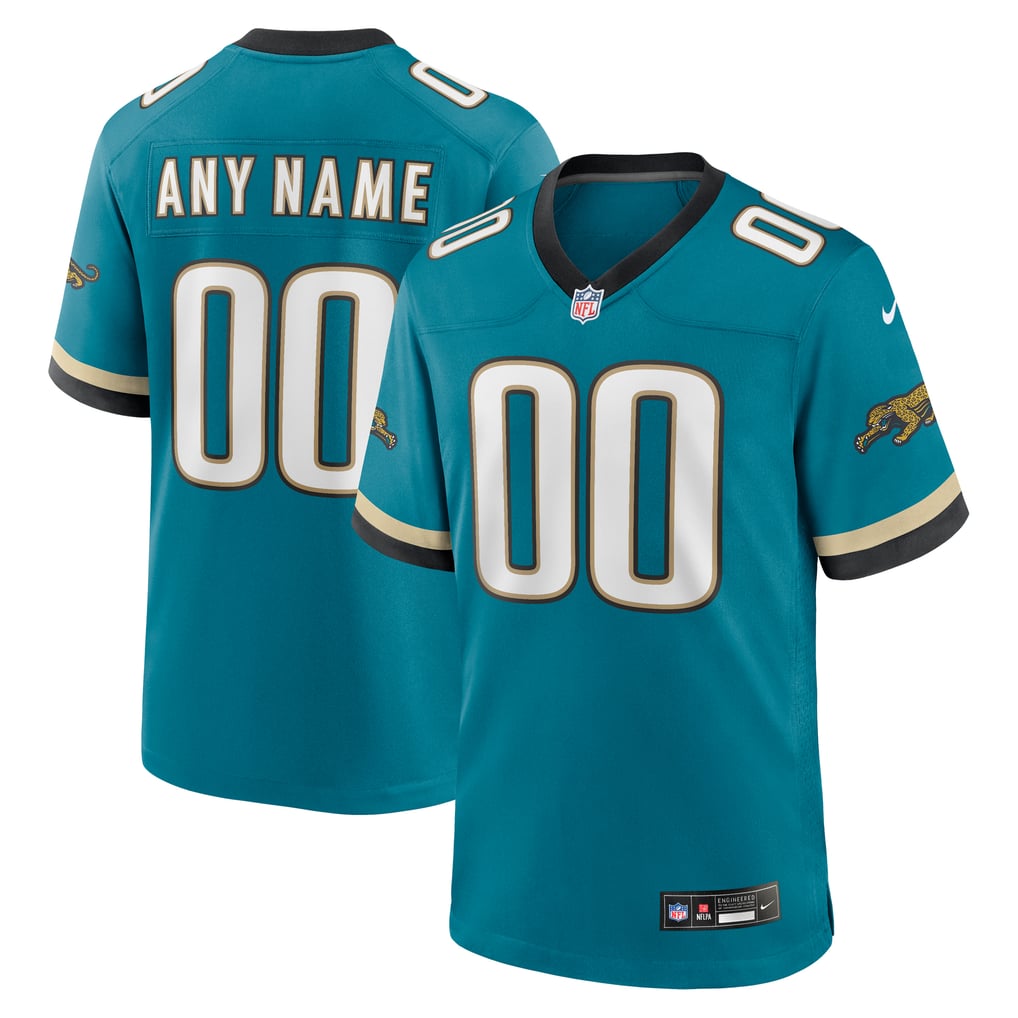 Men's Jacksonville Jaguars Nike Teal Prowler Throwback Custom Game Jersey - Image 2