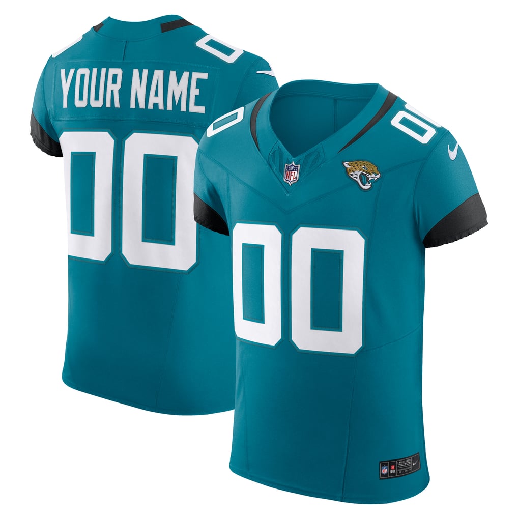 Men's Jacksonville Jaguars Nike Teal Vapor F.U.S.E. Elite Custom Jersey - Image 2