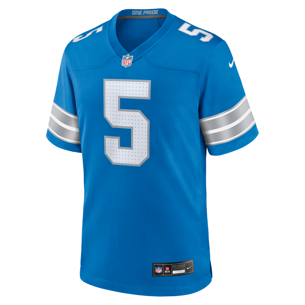 Men's Detroit Lions Teddy Bridgewater Nike  Blue Team Game Jersey - Image 3