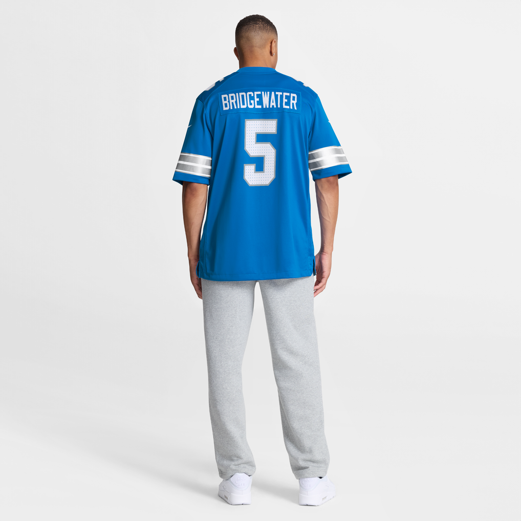 Men's Detroit Lions Teddy Bridgewater Nike  Blue Team Game Jersey - Image 6