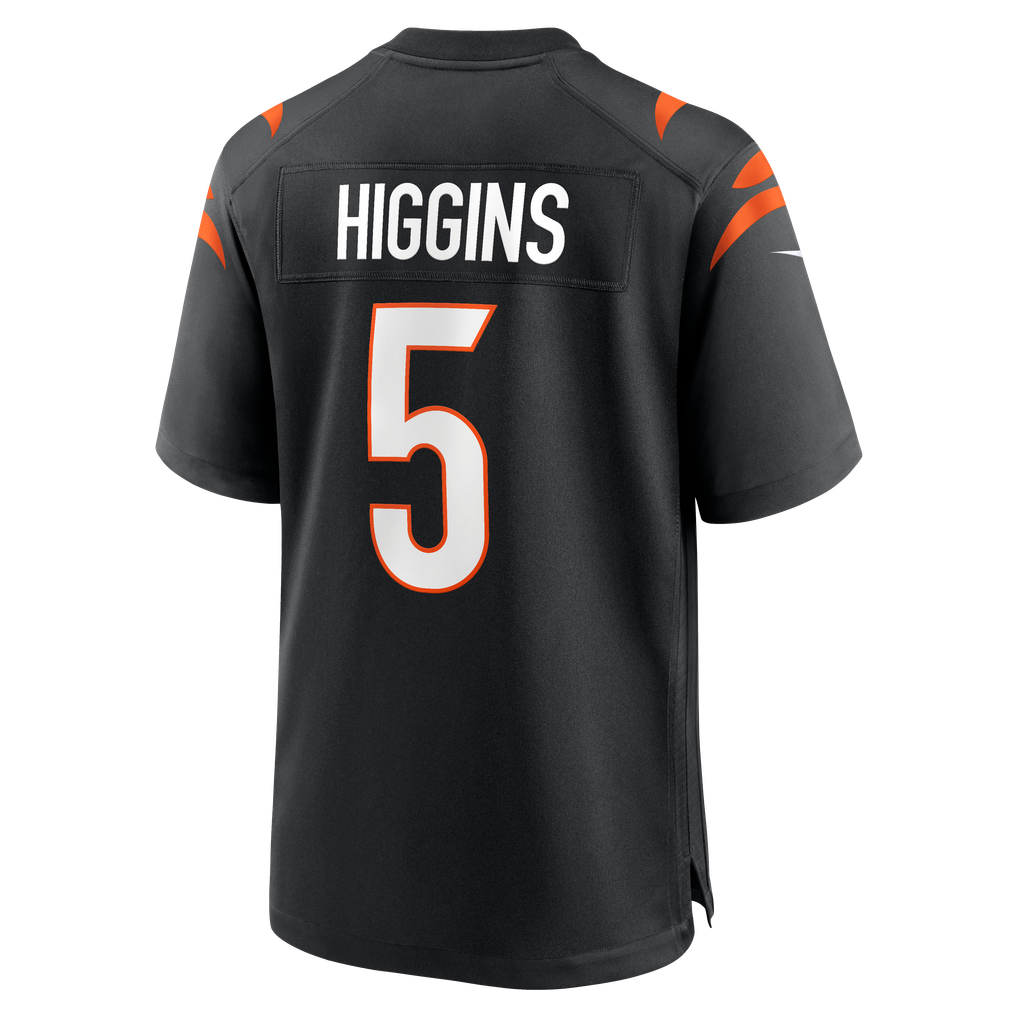 Men's Cincinnati Bengals Tee Higgins Nike Black Game Player Jersey - Image 4
