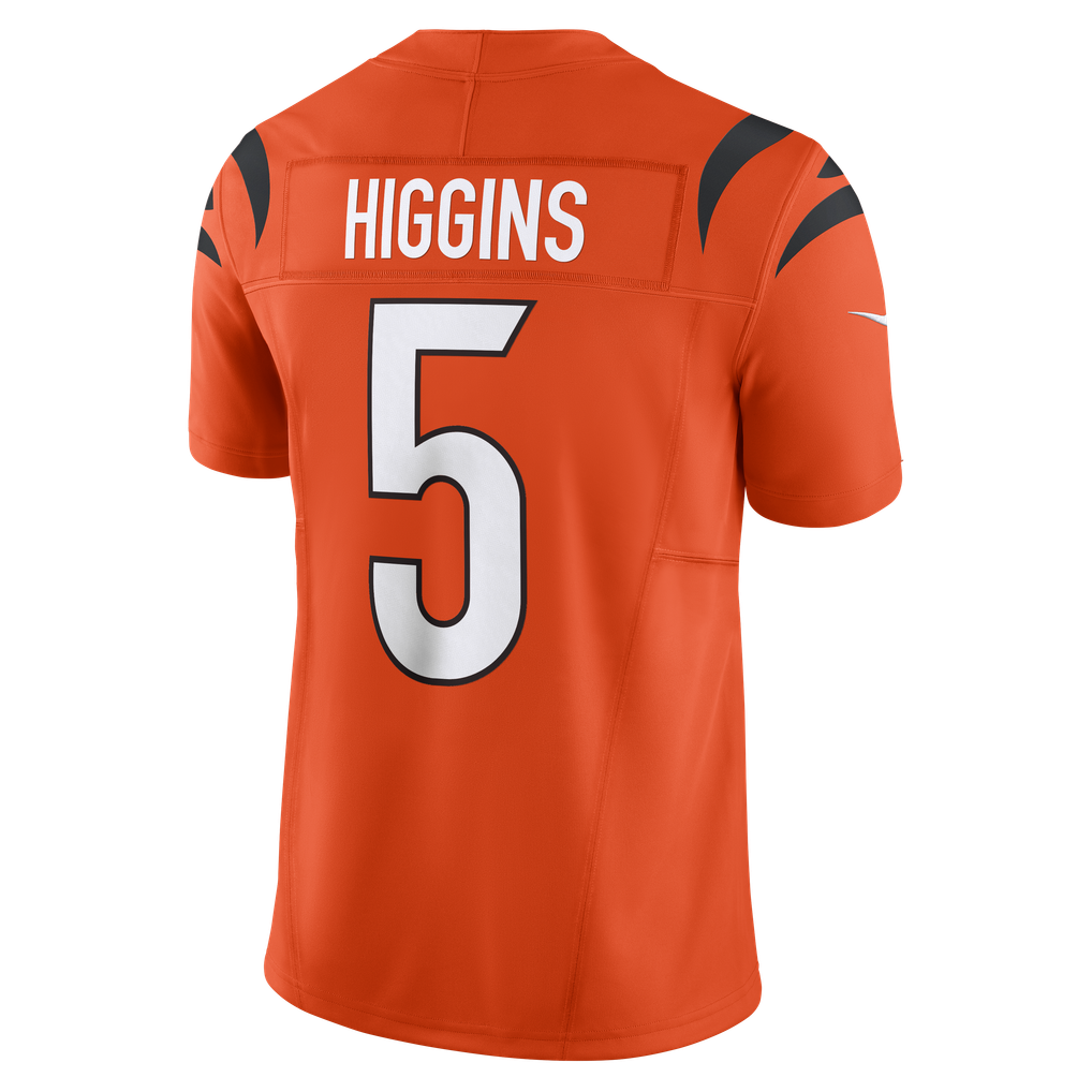Men's Cincinnati Bengals Tee Higgins Nike Orange Vapor F.U.S.E. Limited Jersey - Image 4