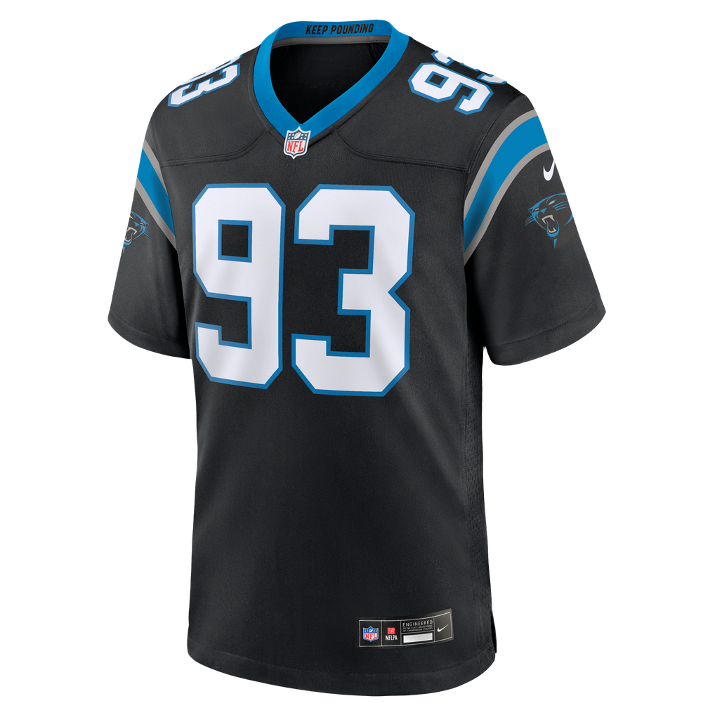 Men's Carolina Panthers TeRah Edwards Nike Black Team Game Jersey - Image 3