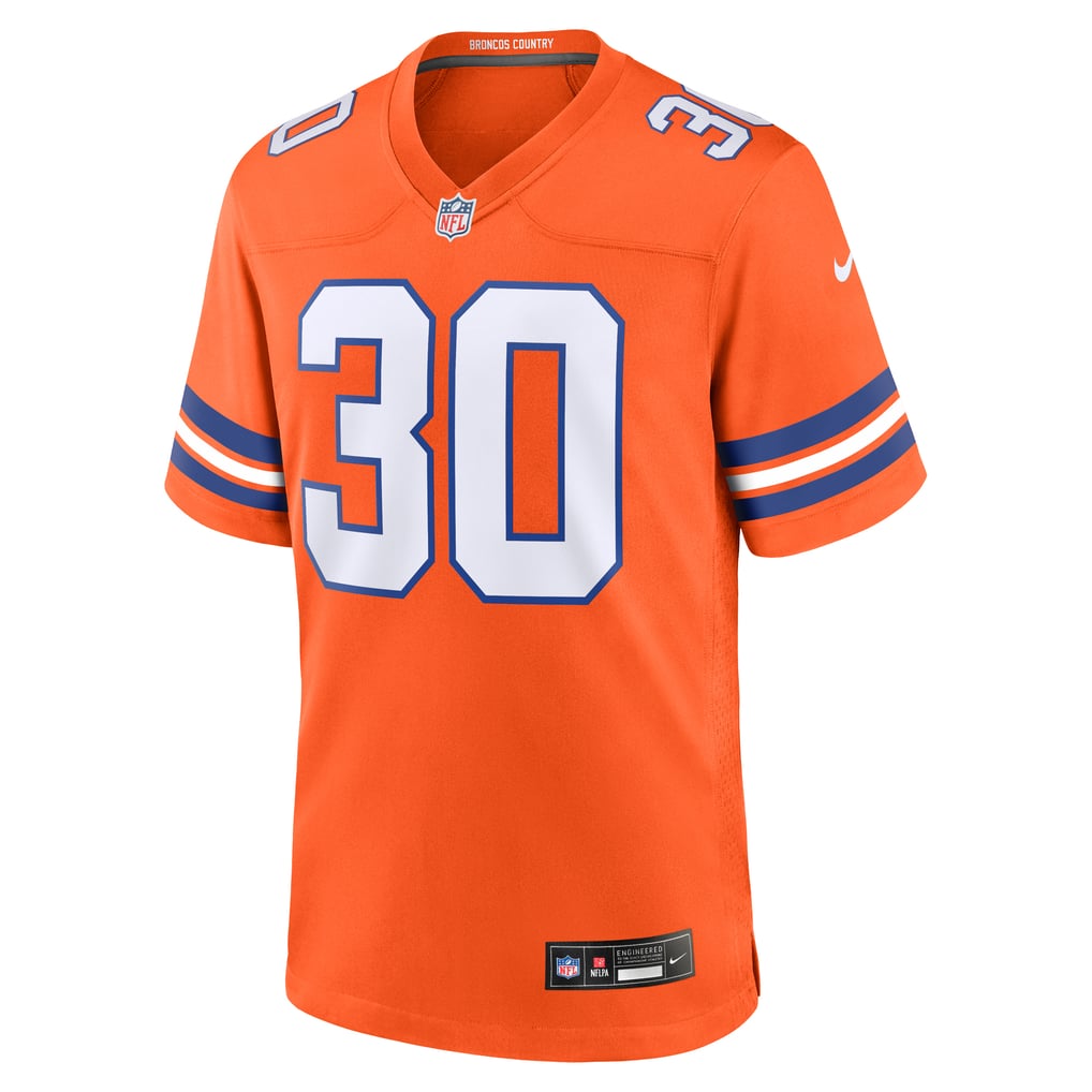 Men's Denver Broncos Terrell Davis Nike Orange Retired Player Alternate Game Jersey - Image 3