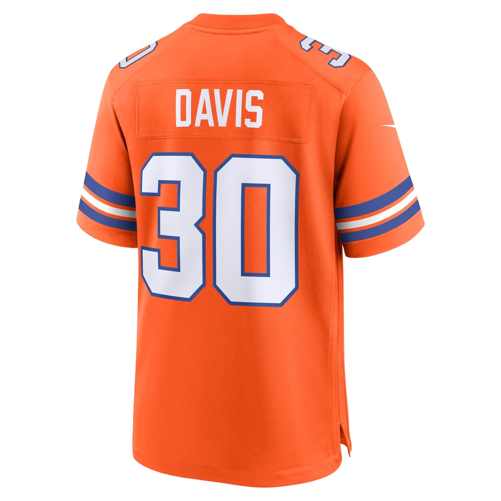 Men's Denver Broncos Terrell Davis Nike Orange Retired Player Alternate Game Jersey - Image 4