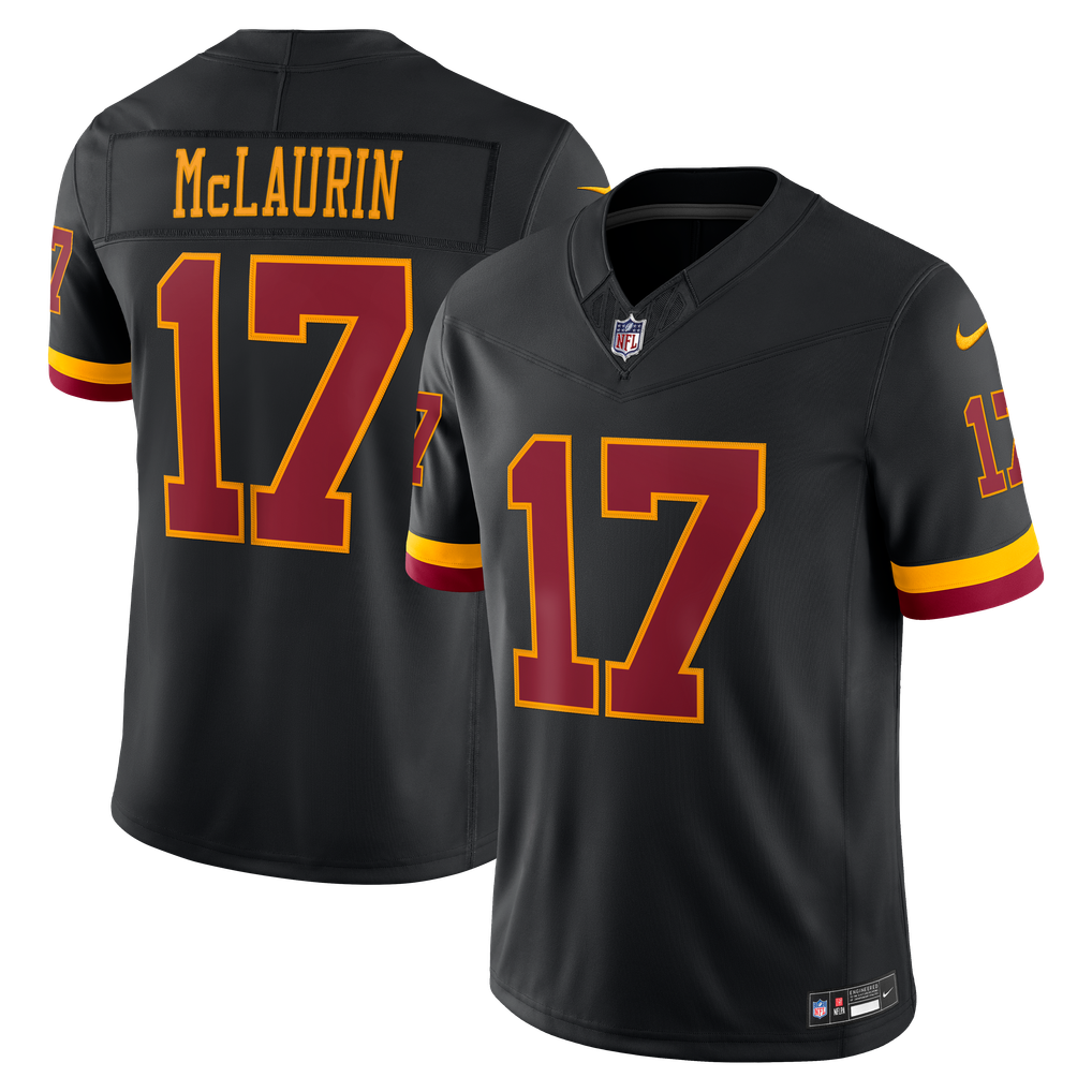 Men's Washington Commanders Terry McLaurin Nike Black Alternate Vapor F.U.S.E. Stitched Limited Jersey - Image 1