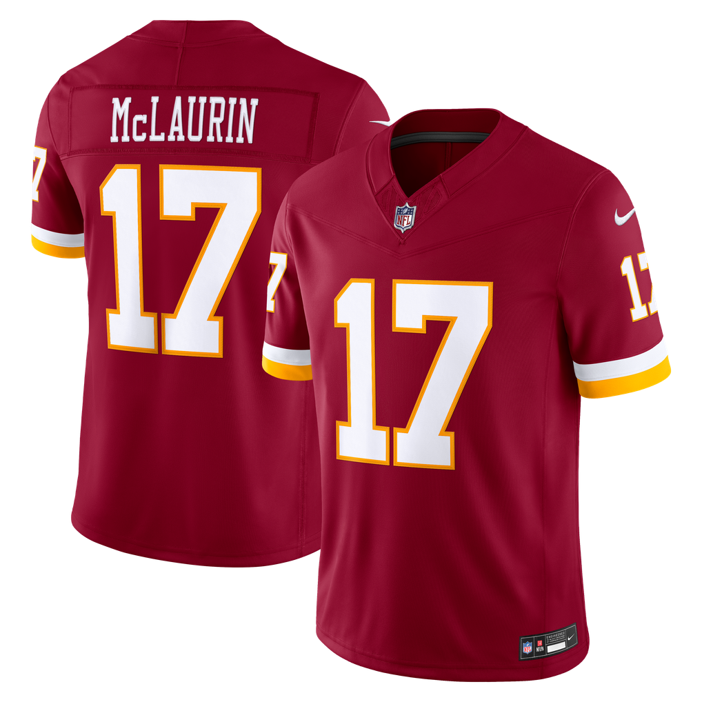Men's Washington Commanders Terry McLaurin Nike Burgundy Team Vapor F.U.S.E. Stitched Limited Jersey - Image 2