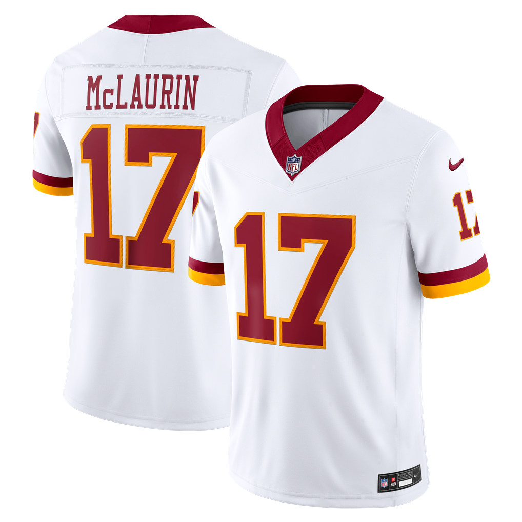 Men's Washington Commanders Terry McLaurin Nike White Vapor F.U.S.E. Stitched Limited Jersey - Image 2