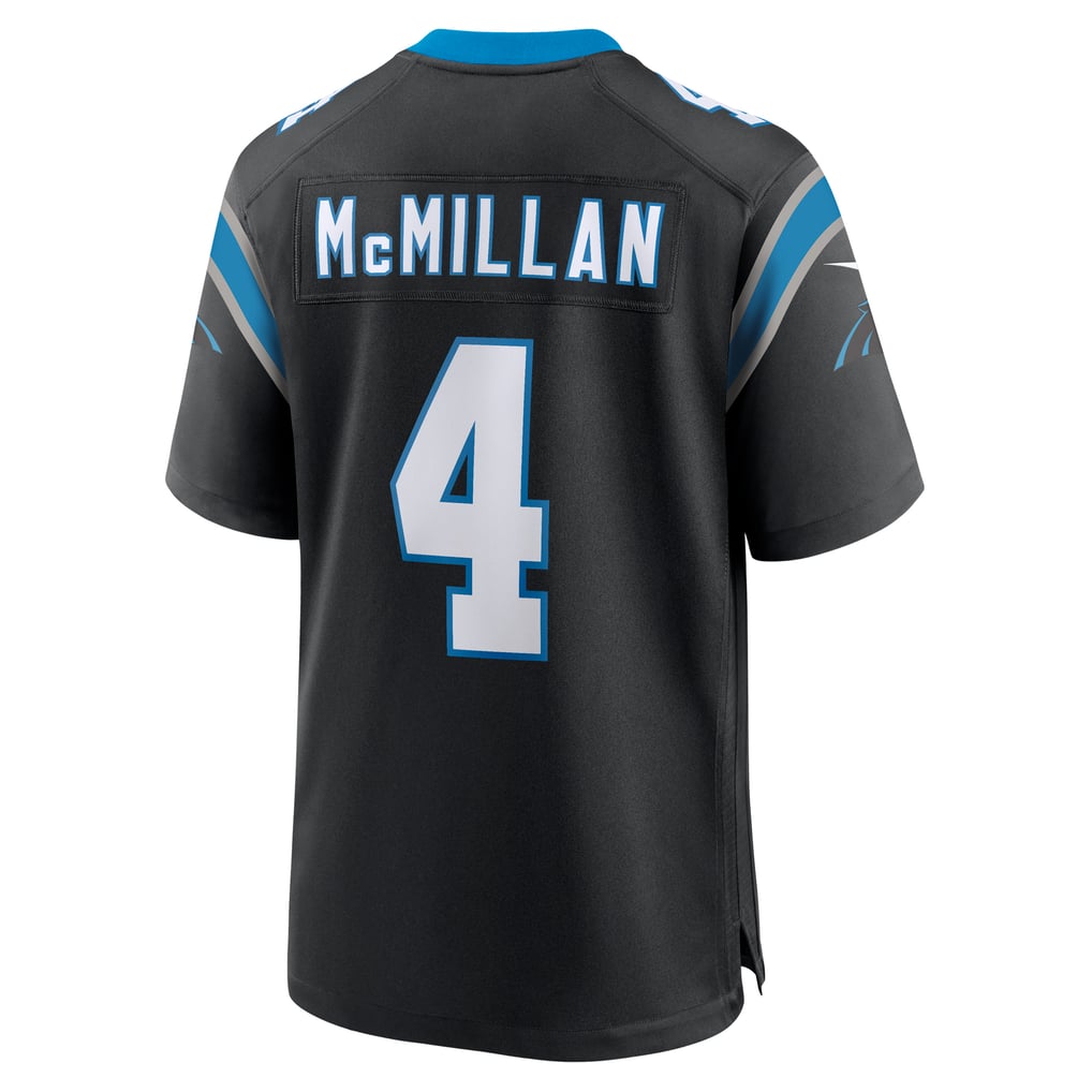 Men's Carolina Panthers Tetairoa McMillan Nike Black Team Game Jersey - Image 4