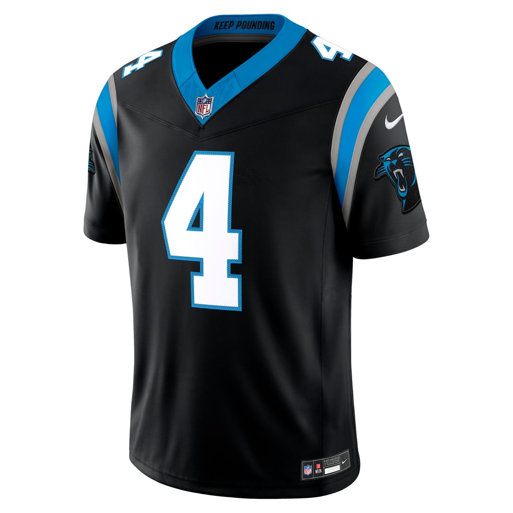 Men's Carolina Panthers Tetairoa McMillan Nike Black Team Vapor F.U.S.E. Stitched Limited Jersey - Image 3