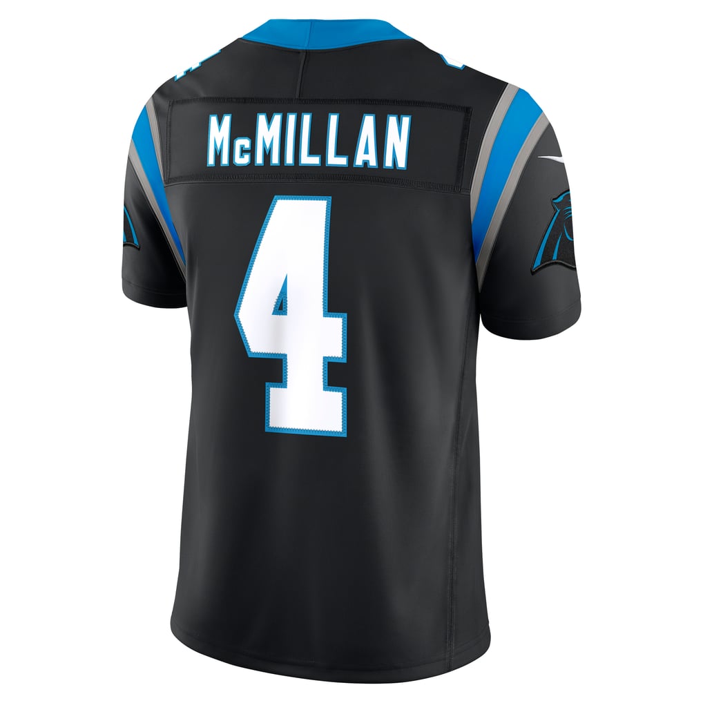 Men's Carolina Panthers Tetairoa McMillan Nike Black Team Vapor F.U.S.E. Stitched Limited Jersey - Image 4