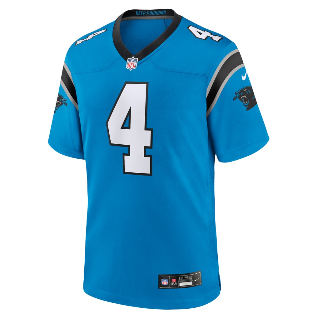 Men's Carolina Panthers Tetairoa McMillan Nike Blue Alternate Game Jersey - Image 3