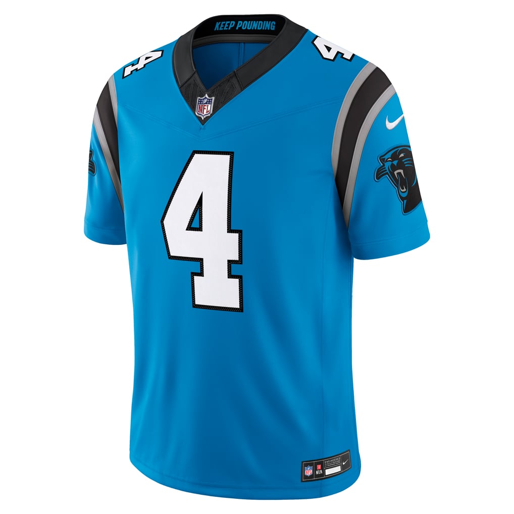 Men's Carolina Panthers Tetairoa McMillan Nike Blue Alternate Vapor F.U.S.E. Stitched Limited Jersey - Image 3