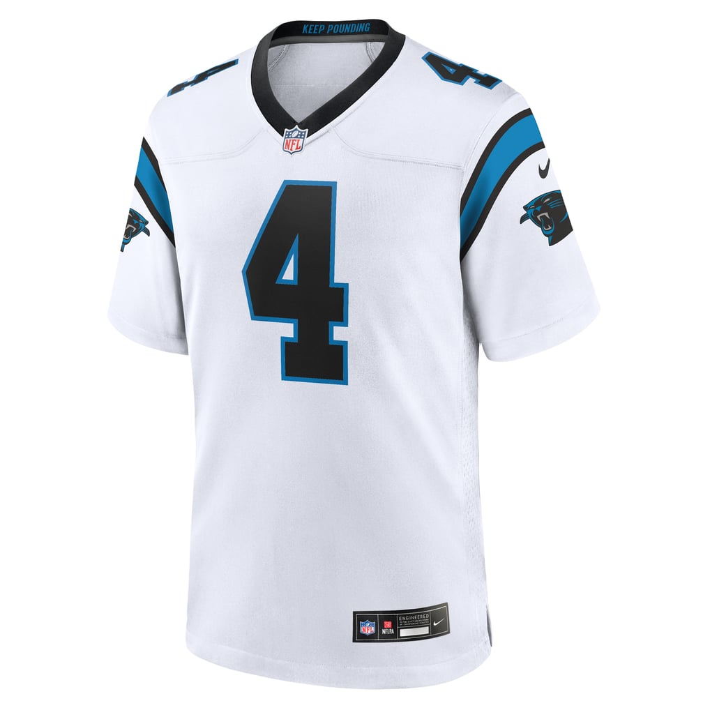 Men's Carolina Panthers Tetairoa McMillan Nike White Game Jersey - Image 3