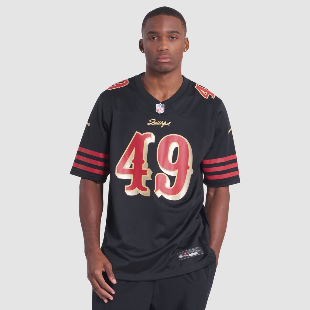 Men's San Francisco 49ers The Faithful Nike Black Rivalries Collection Game Jersey - Image 5