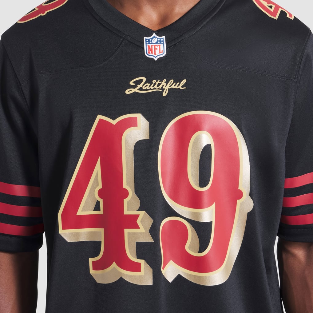 Men's San Francisco 49ers The Faithful Nike Black Rivalries Collection Game Jersey - Image 7