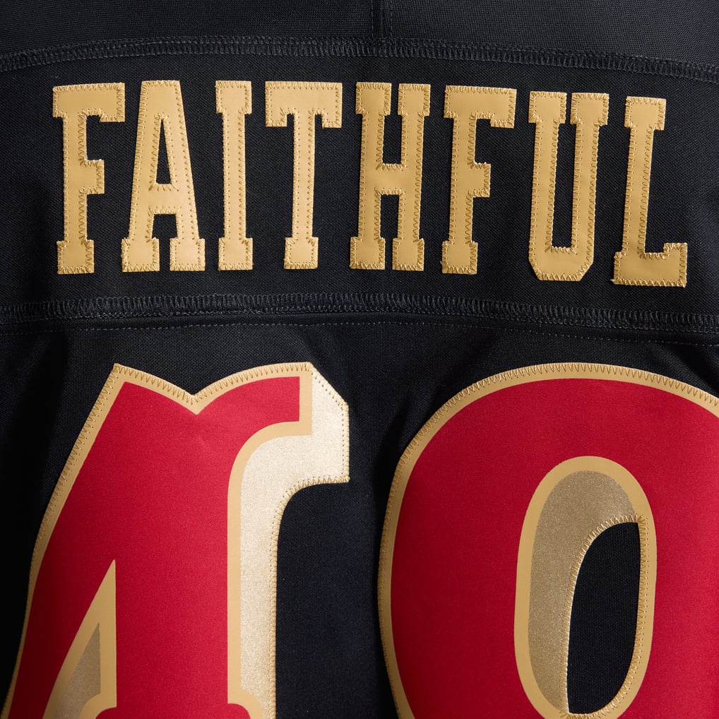 Men's San Francisco 49ers The Faithful Nike Black Rivalries Collection Stitched Limited Jersey - Image 15