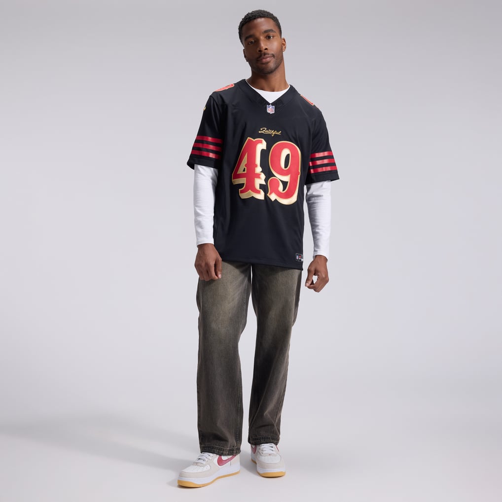 Men's San Francisco 49ers The Faithful Nike Black Rivalries Collection Stitched Limited Jersey - Image 5