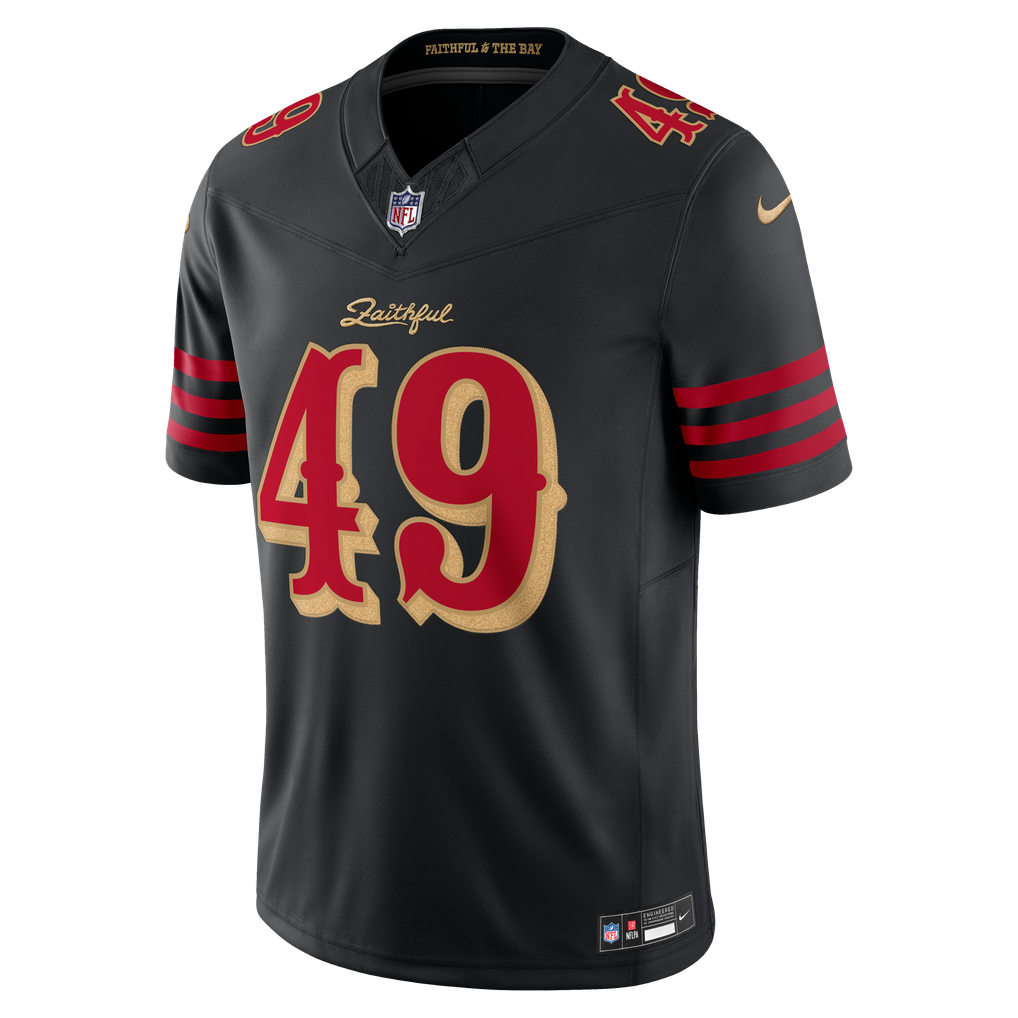 Men's San Francisco 49ers The Faithful Nike Black Rivalries Collection Stitched Limited Jersey - Image 7