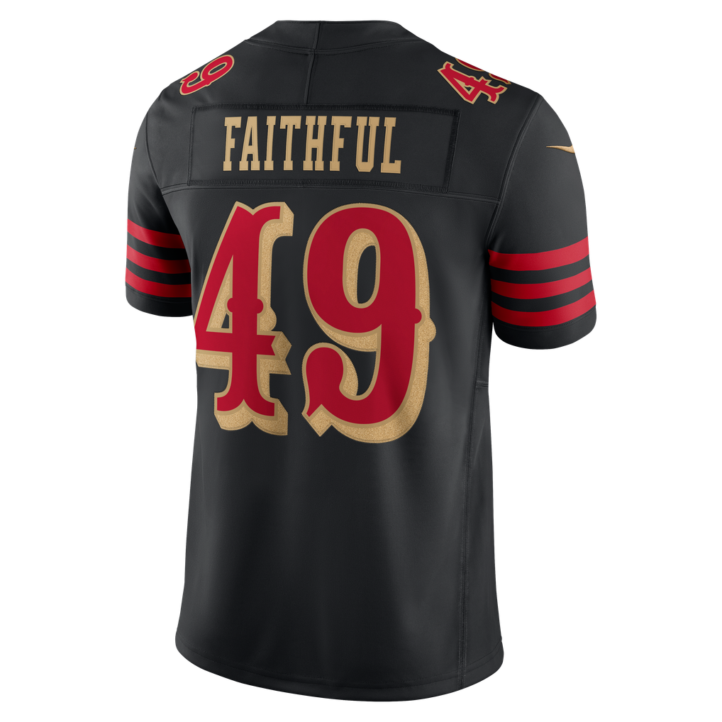 Men's San Francisco 49ers The Faithful Nike Black Rivalries Collection Stitched Limited Jersey - Image 8