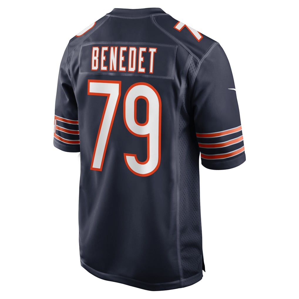 Men's Chicago Bears Theo Benedet Nike Navy Team Game Jersey - Image 4