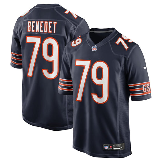 Men's Chicago Bears Theo Benedet Nike Navy Team Game Jersey - Image 1