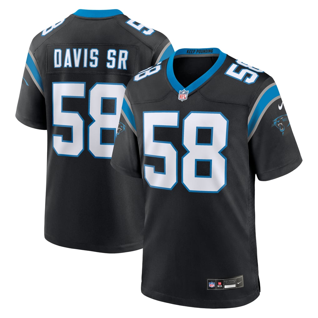 Men's Carolina Panthers Thomas Davis Sr. Nike Black Team Retired Game Jersey - Image 2