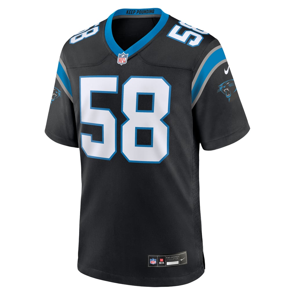Men's Carolina Panthers Thomas Davis Sr. Nike Black Team Retired Game Jersey - Image 3