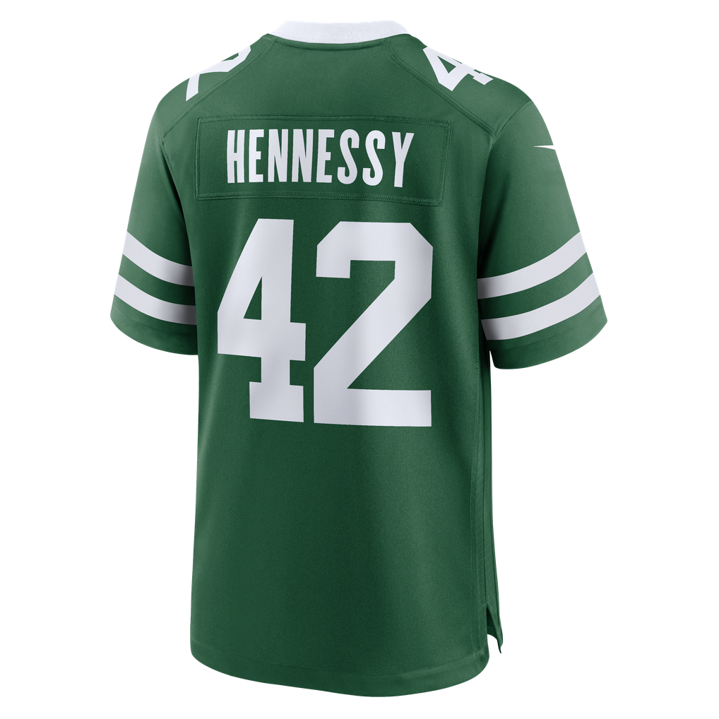 Men's New York Jets Thomas Hennessy Nike Legacy Green Team Game Jersey - Image 4