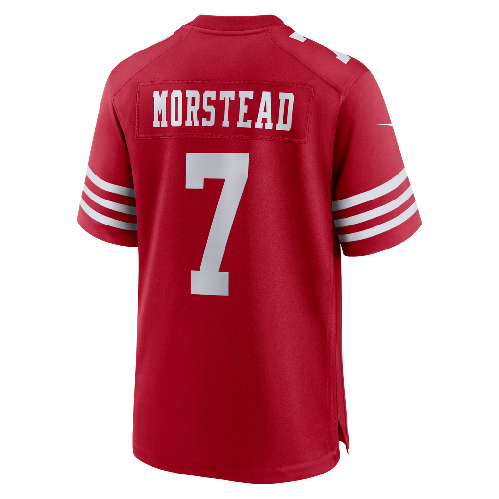 Men's San Francisco 49ers Thomas Morstead Nike  Scarlet Team Game Jersey - Image 4