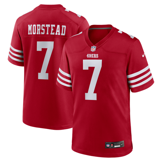 Men's San Francisco 49ers Thomas Morstead Nike  Scarlet Team Game Jersey - Image 1
